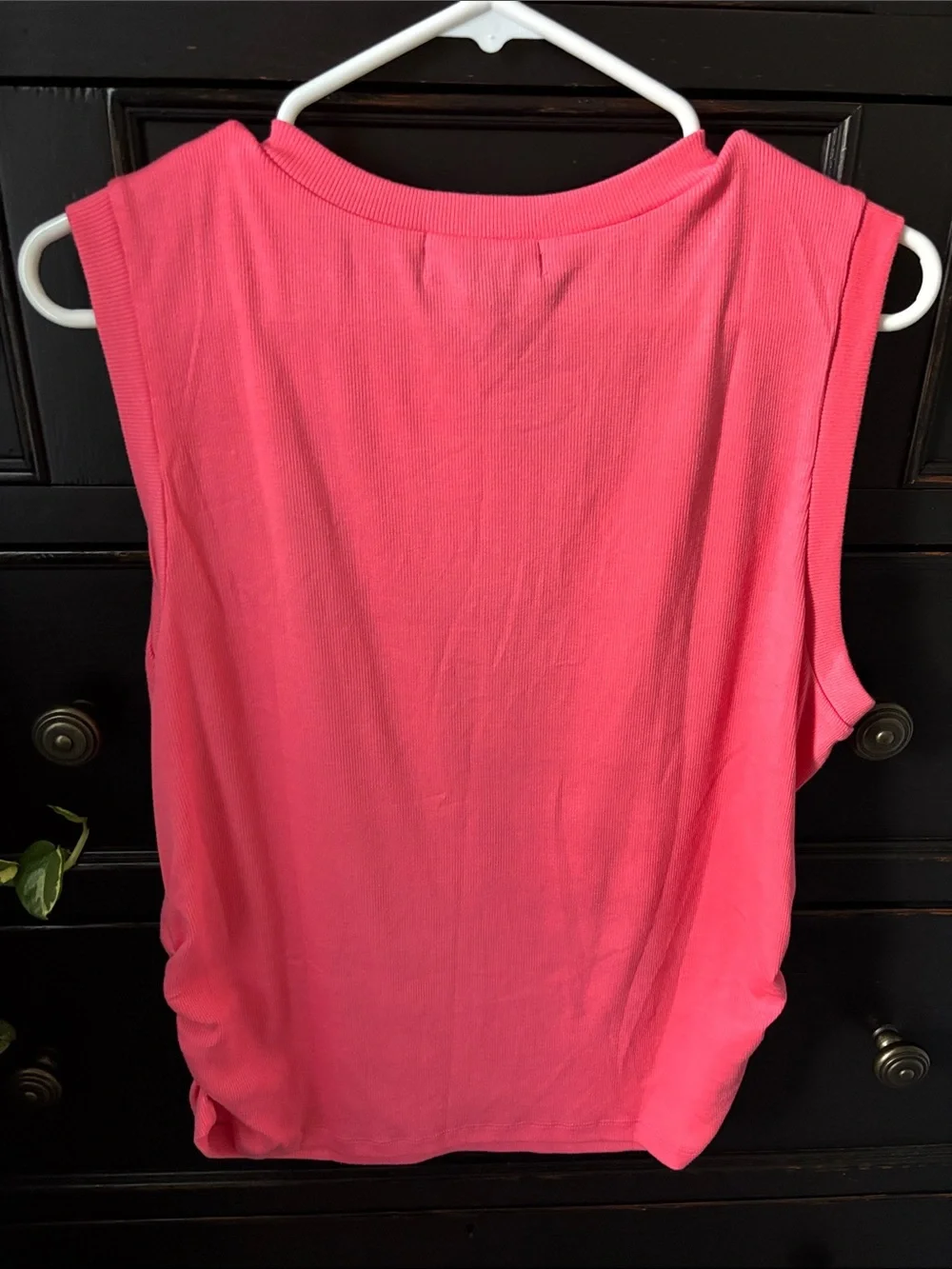 NWT Evereve Michael Stars size XL ‘Lilly Ruched Tank’ in Coral - Picture 4 of 10